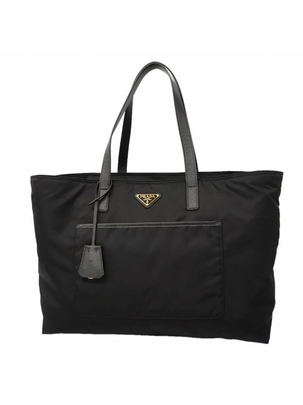 Prada Tote Tessuto Nylon Black Gold